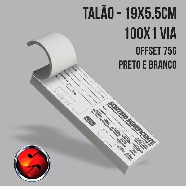 Bloco Rifas Alenquer Bloco de Rifas Preto e Branco